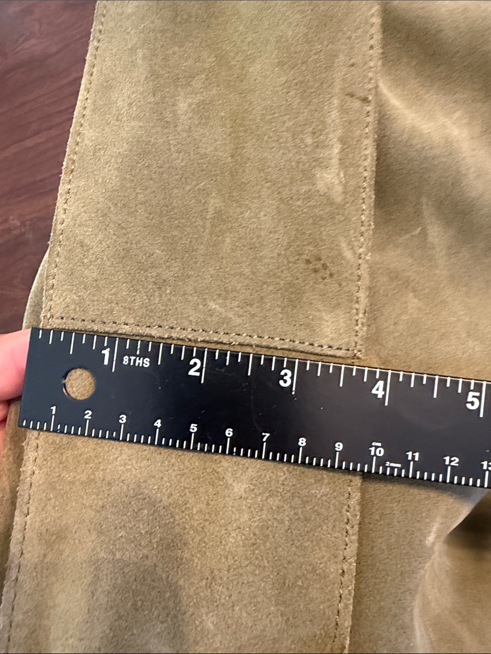 Vintage Banana Republic Olive Green Suede Messenger Bag - Picture 13 of 13